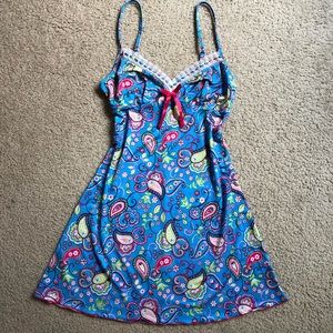 Vintage y2k Rare Victoria's Secret paisley babydoll slip dress
